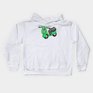 Green scooter Kids Hoodie